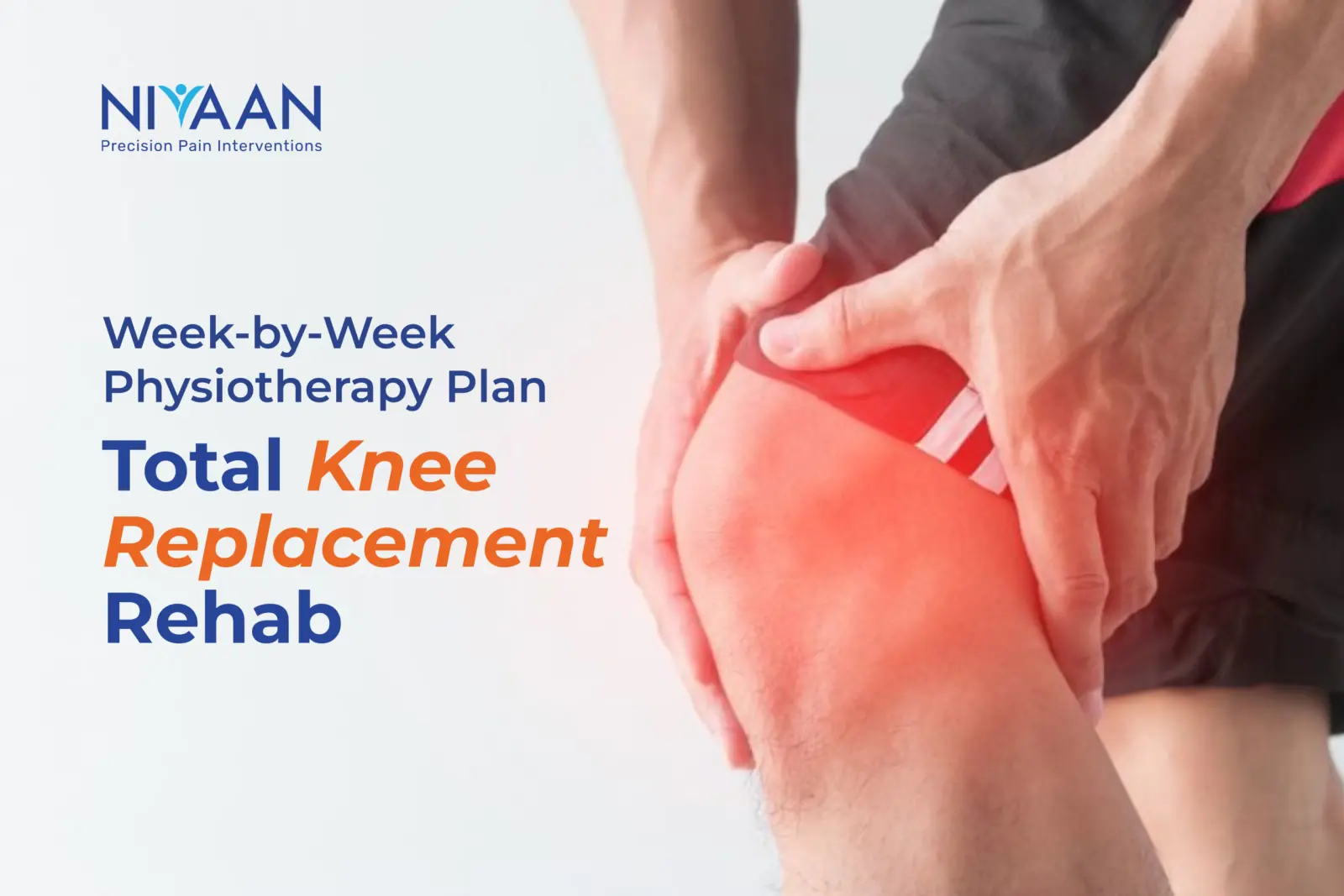 person holding his knee due to severe knee pain