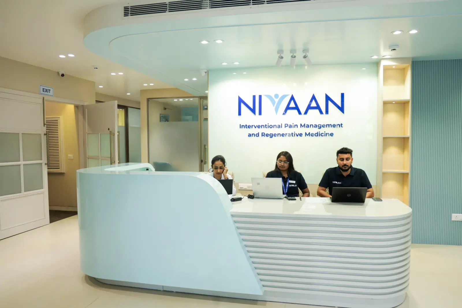 The reception of a Nivaan clinic